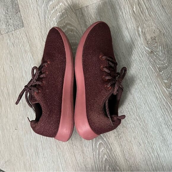 Allbirds Wool Runners Rust Brown Slip On Lace up Comfort Sneaker 9 Like New - Picture 10 of 12
